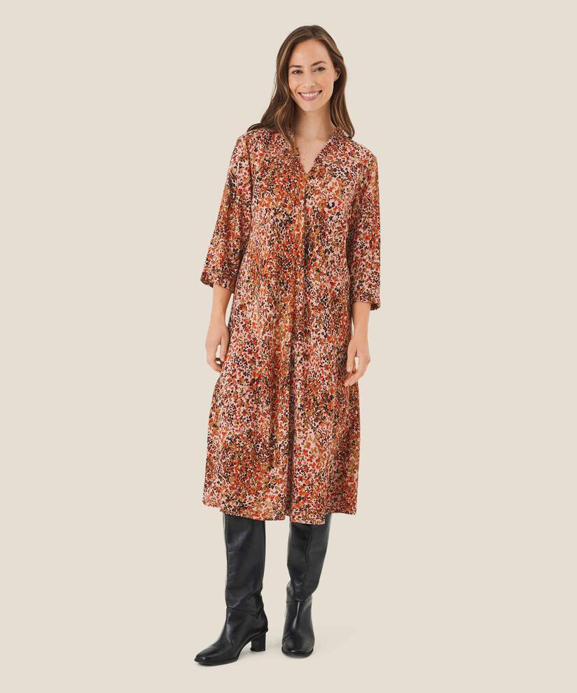 robe viscose détails volants, Misty Rose