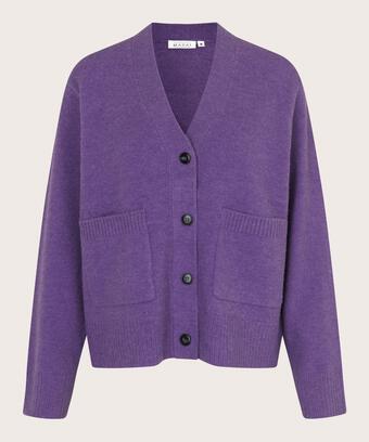 cardigan classique en mélange de laine, Meadow Violet