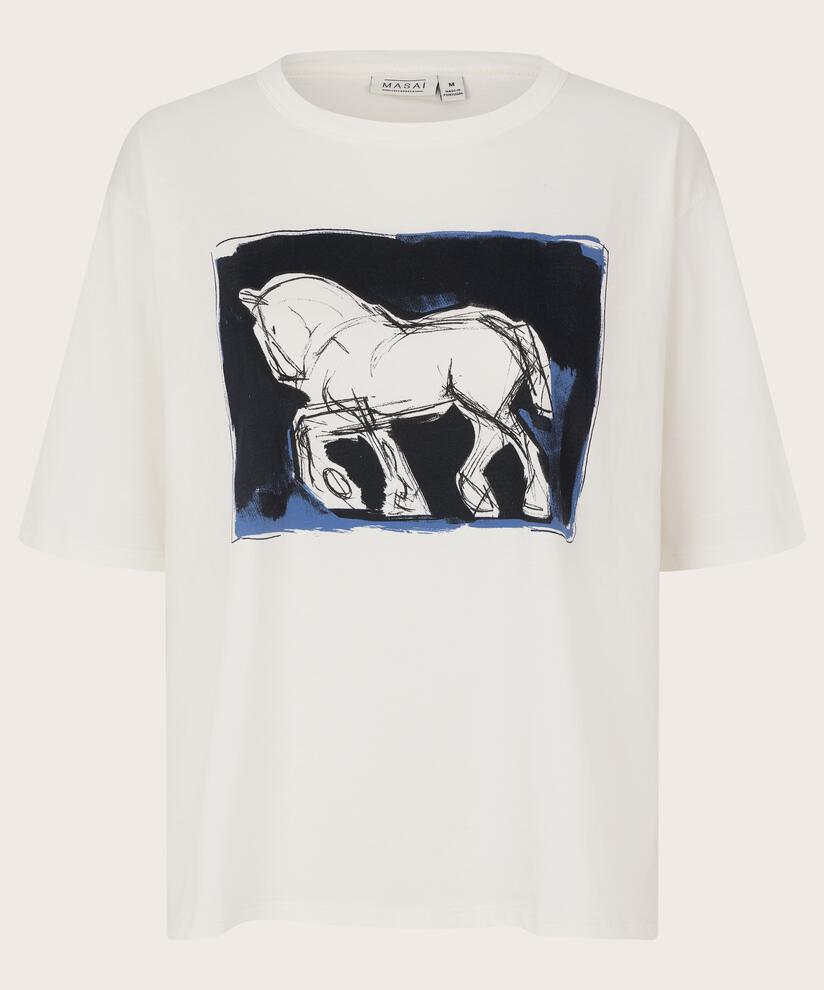 T-shirt En Coton Avec Imprimé, Jet Stream