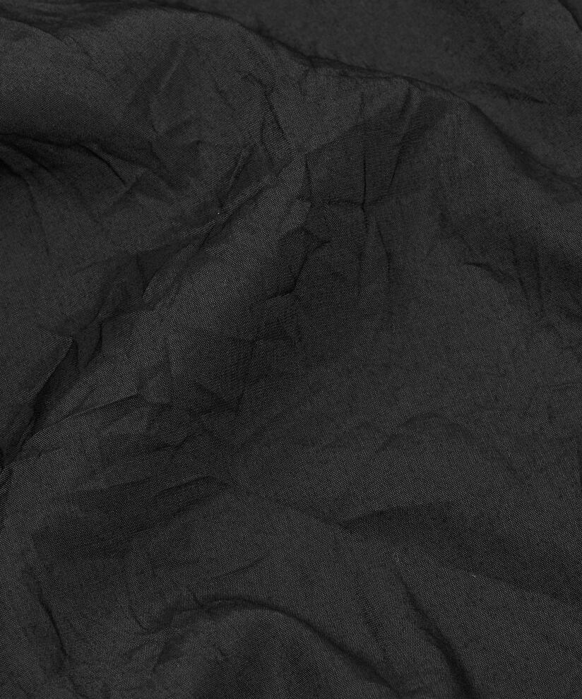 robe en viscose avec ourlet élastique et lien, Black
