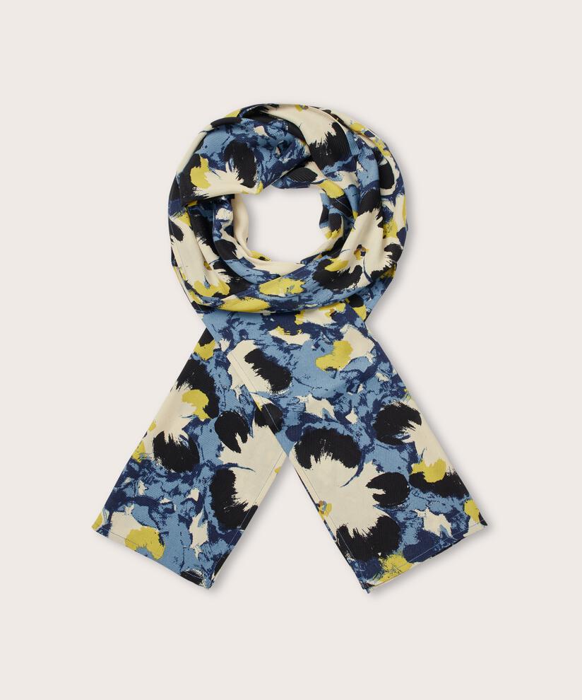 Écharpe En Viscose Imprimée, Proven Blue