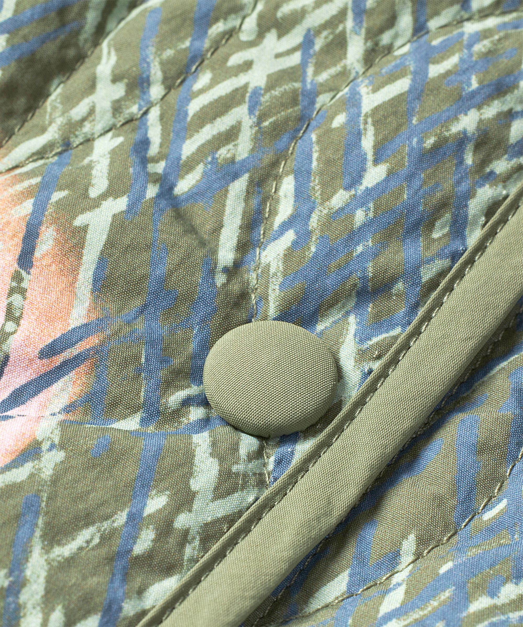 veste matelassée à motifs avec fermeture boutonnée, D. Lichen Green