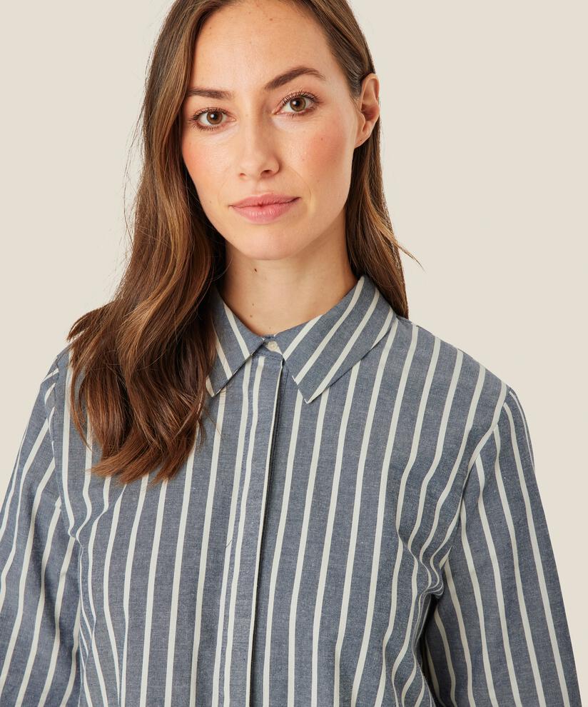 chemise en coton avec basque, Black