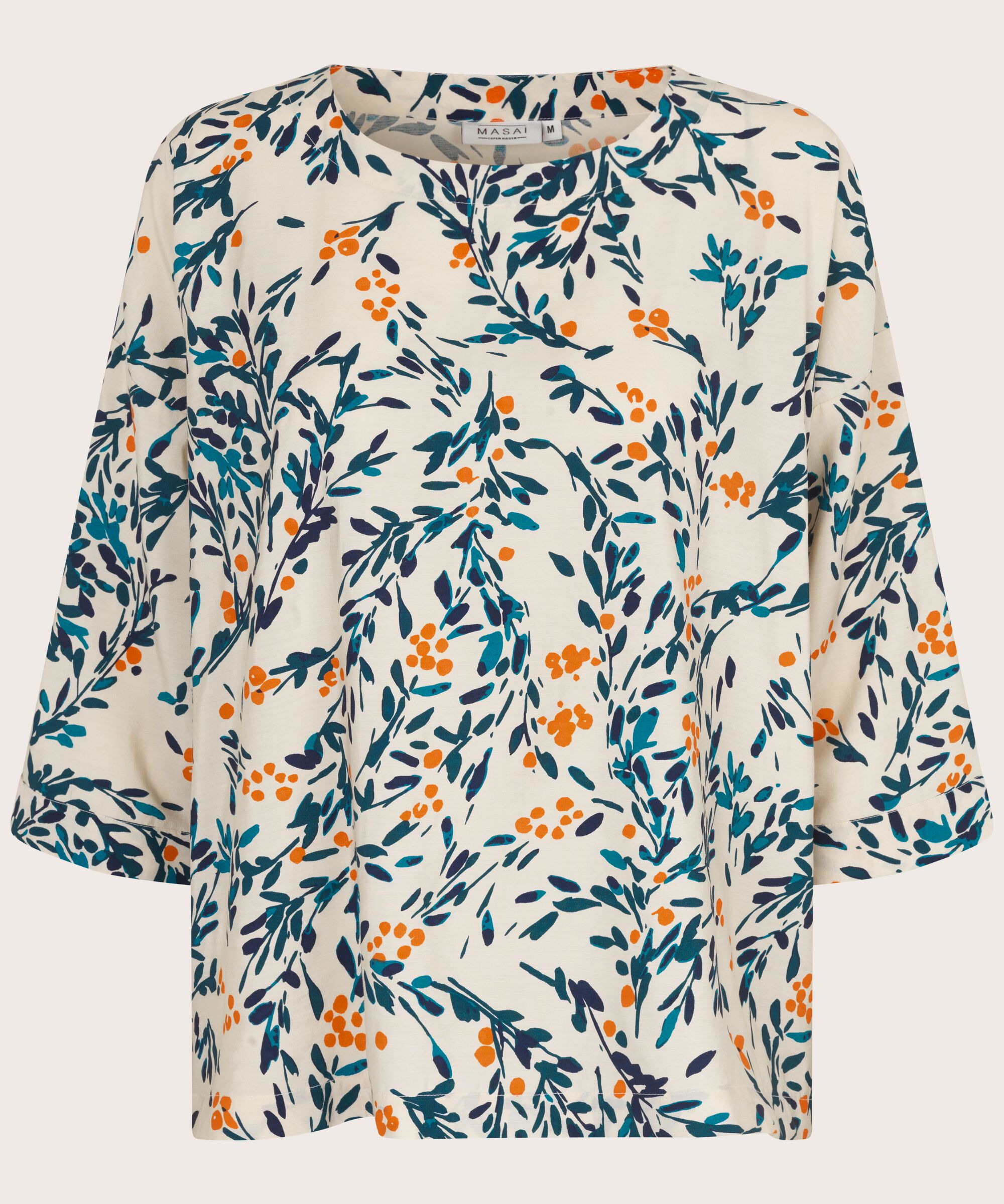 Blouse En Viscose À Manches 3/4, Russ Orange