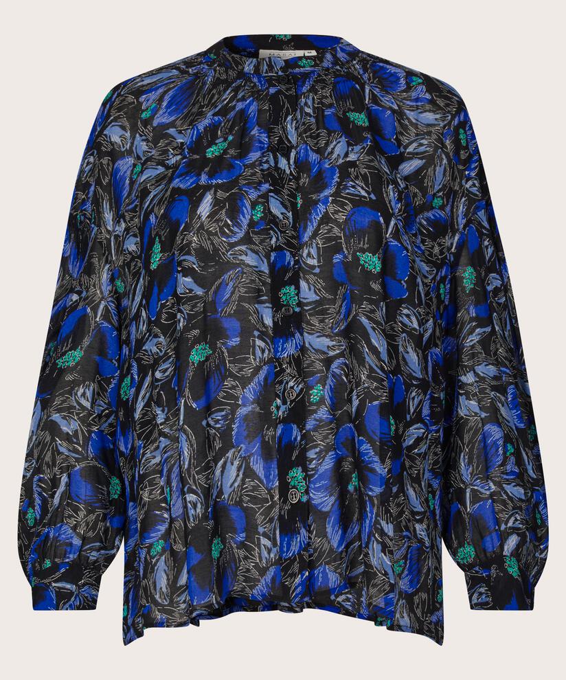 chemise en viscose imprimée légèrement transparente, Surf the web