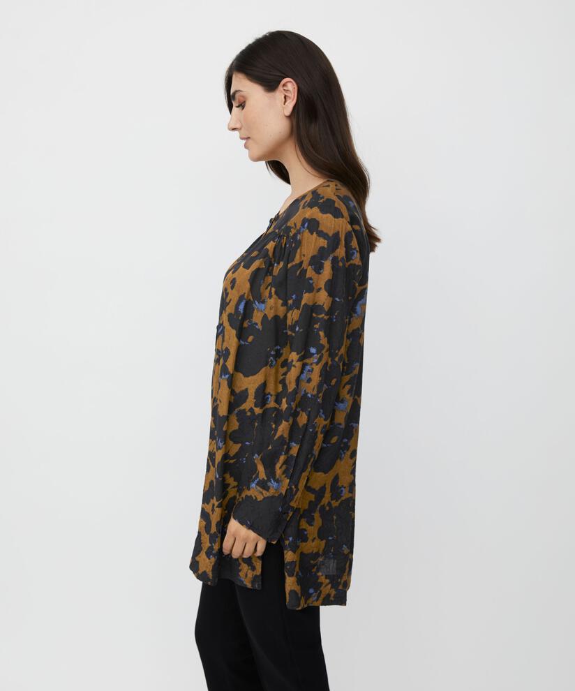 tunique en viscose à motifs avec boutons au cou, Breen