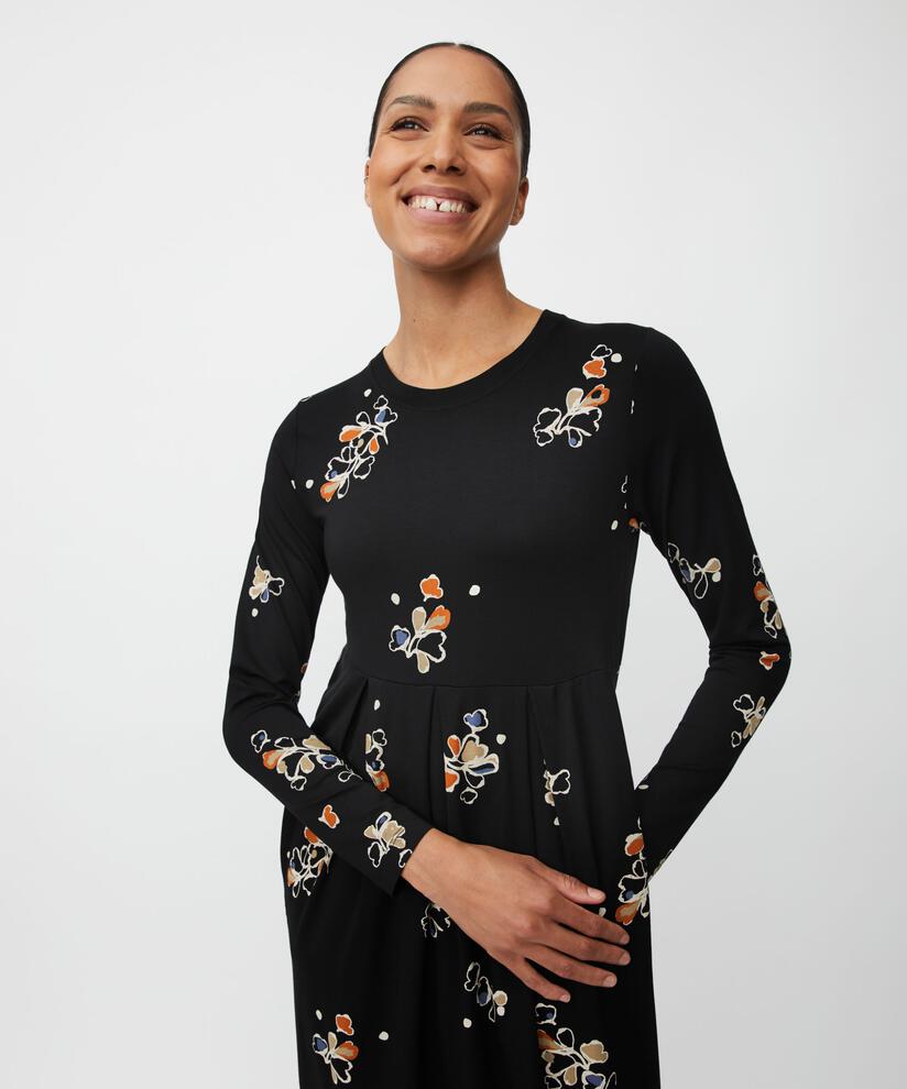 Robe Tulipe En Jersey Imprimé, Autumnal