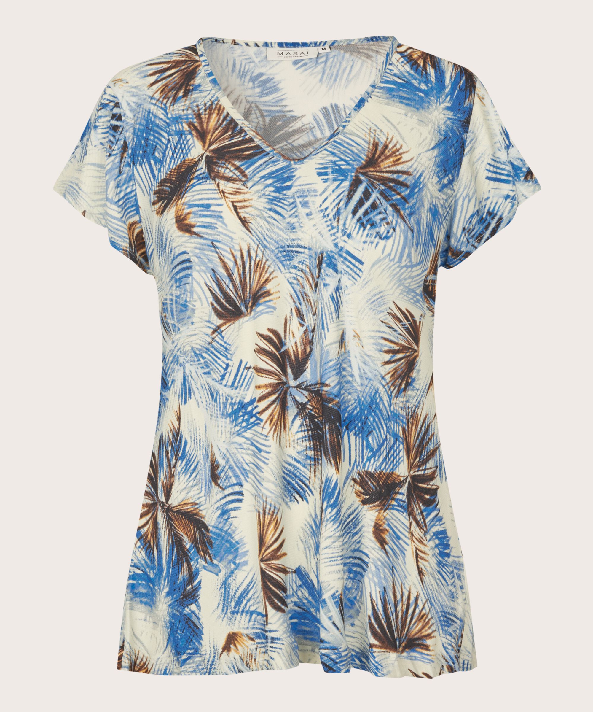 Top En Viscose Imprimé À Col V, Della Blue