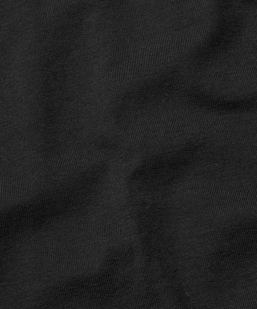 robe en jersey à manches longues et col montant, Black