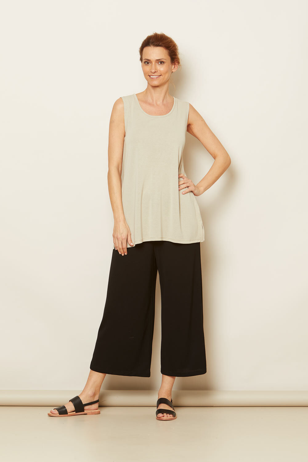 Pantalon En Jersey Avec Taille &Eacute;lastique, Black
