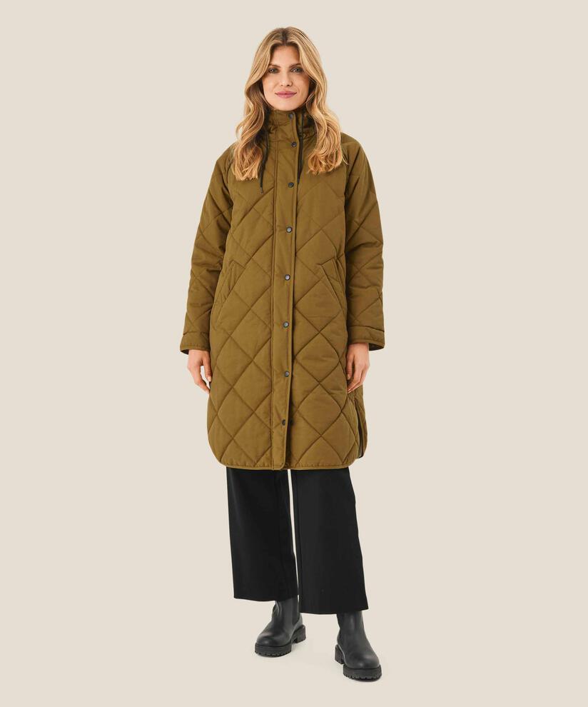 manteau matelassé à capuche, Plantation