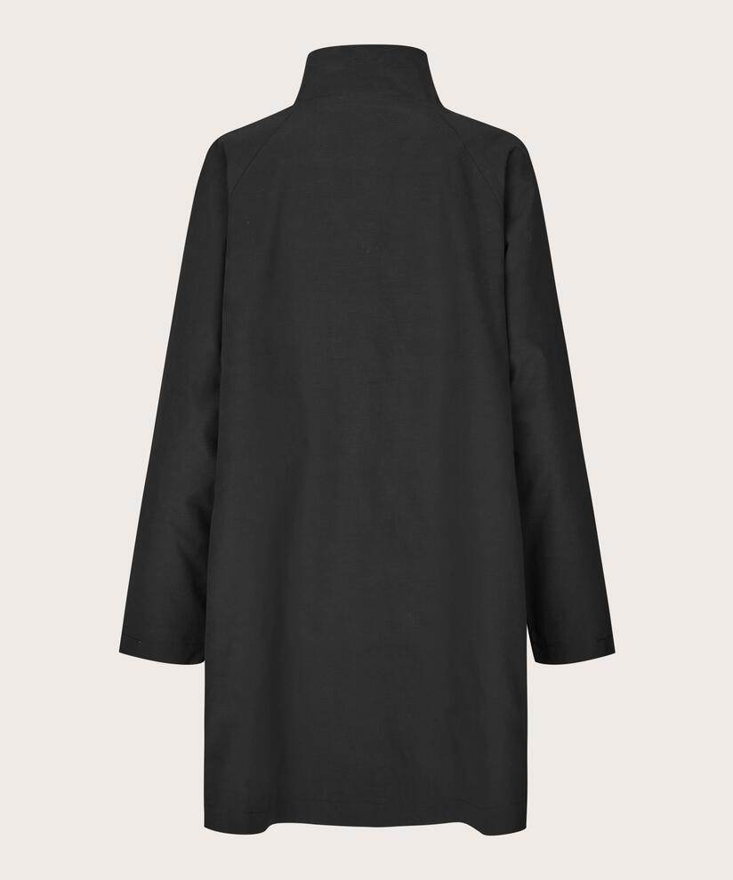 manteau avec boutons et col montant, Black