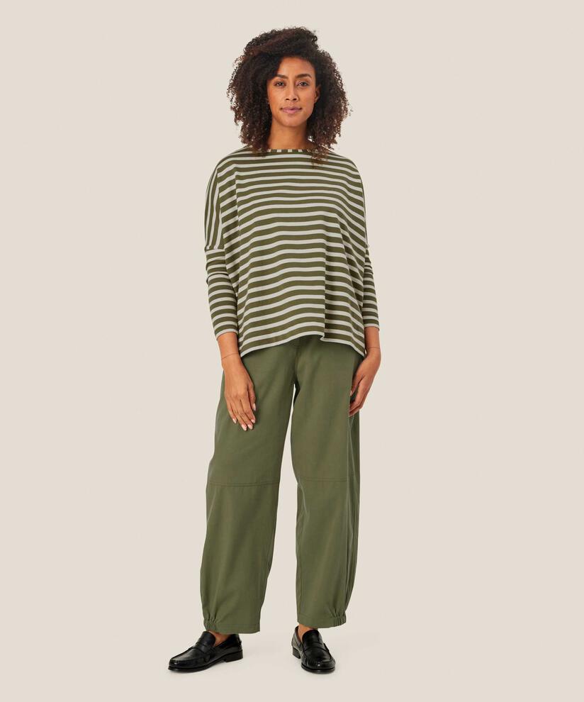 pantalon cargo en coton doux de qualité, D. Lichen Green