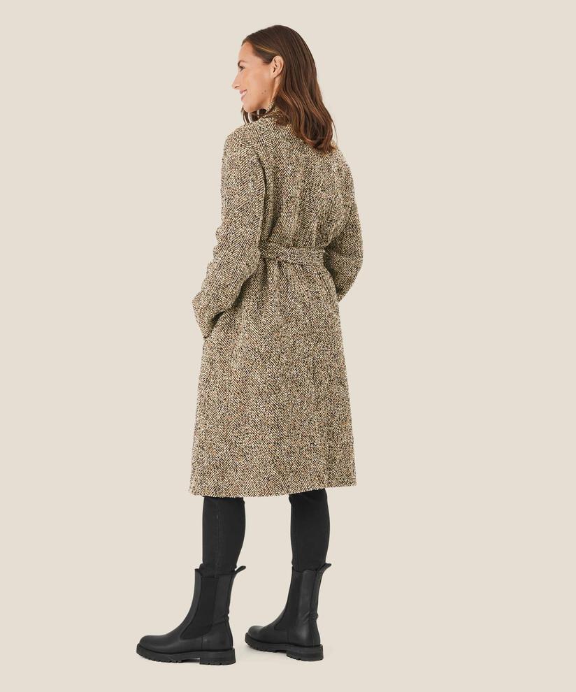 manteau chiné avec fermeture à bouton, Dijon