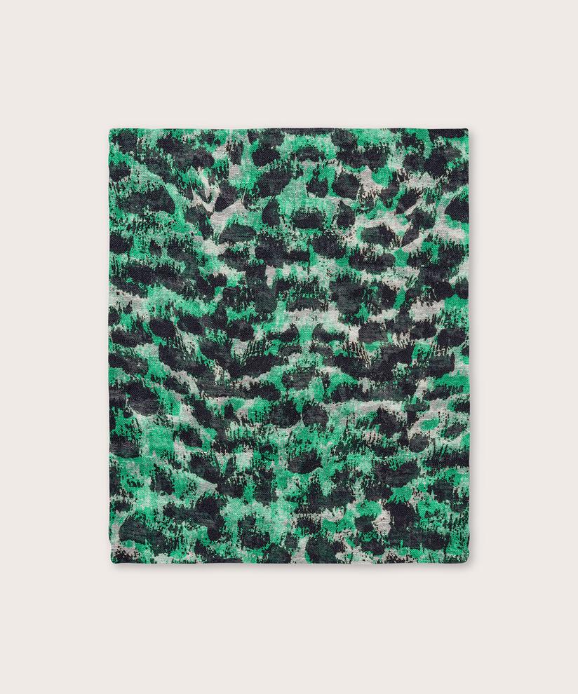 écharpe à imprimé léopard, Winter Green