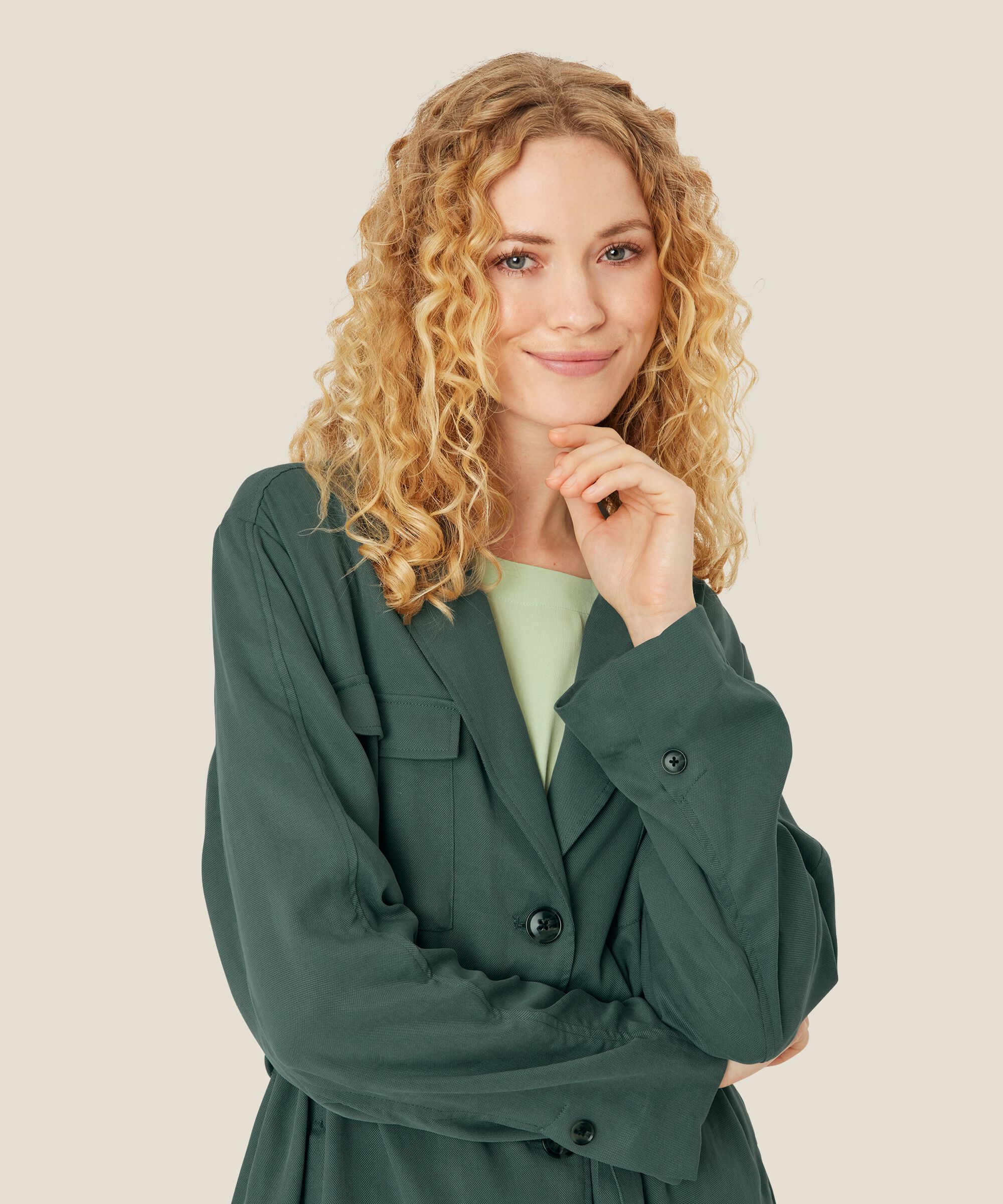 veste avec poches et liens à la taille, Balsam Green