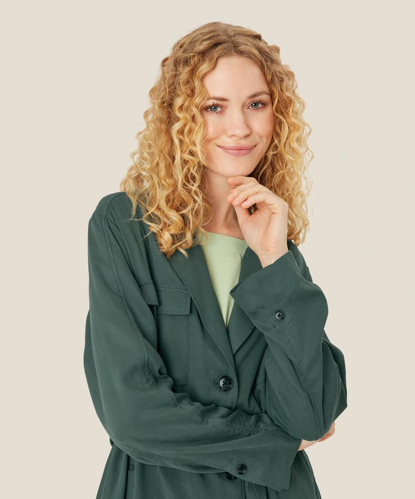 veste avec poches et liens à la taille, Balsam Green