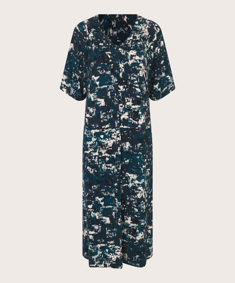 robe en jersey à motif et col en V, Reflect Pond