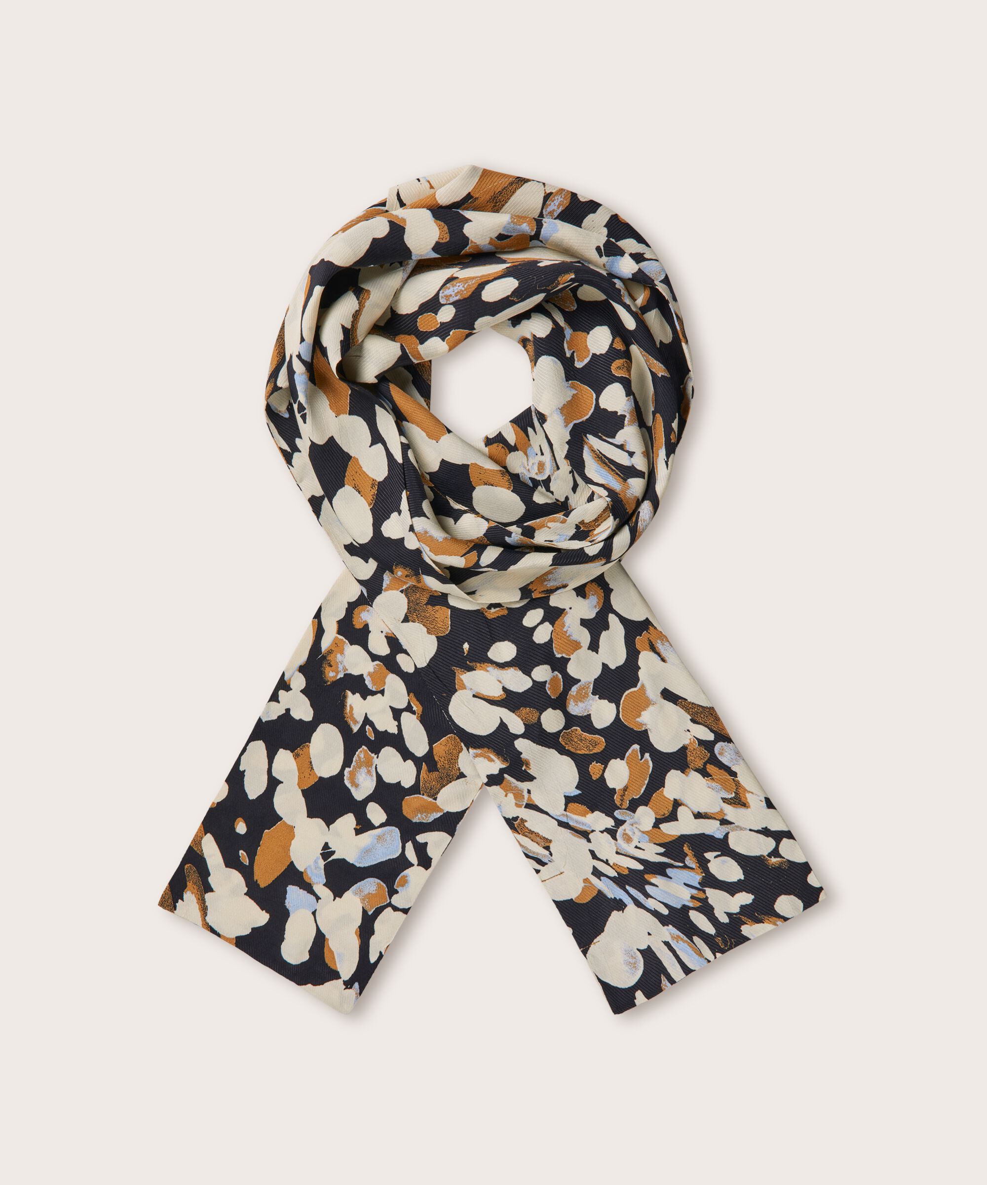 Écharpe en viscose imprimée, Chipmunk