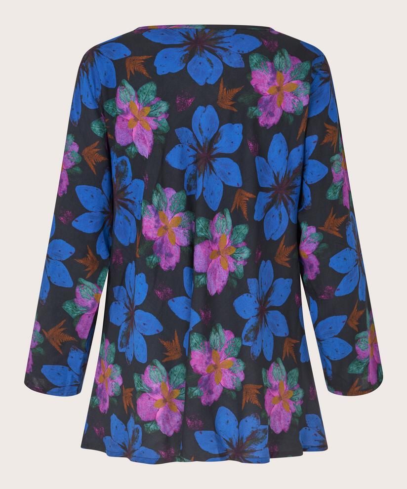 Blouse en viscose à col rond, Wild Aster