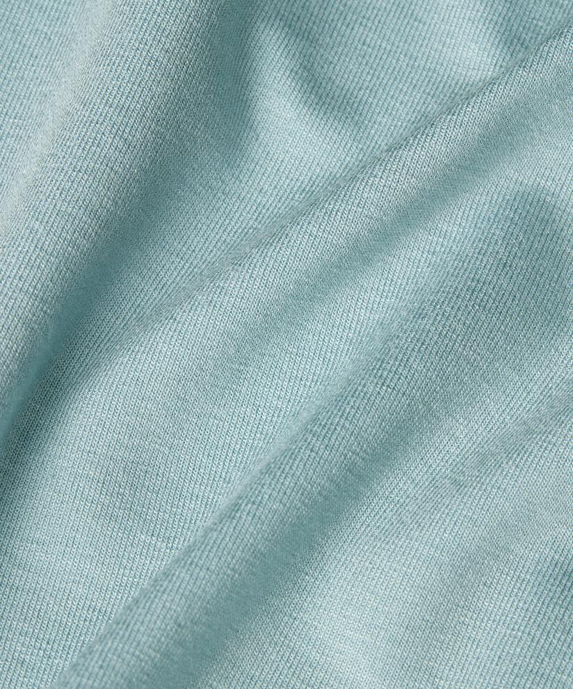 t-shirt avec col en V et drapés, Blue Haze