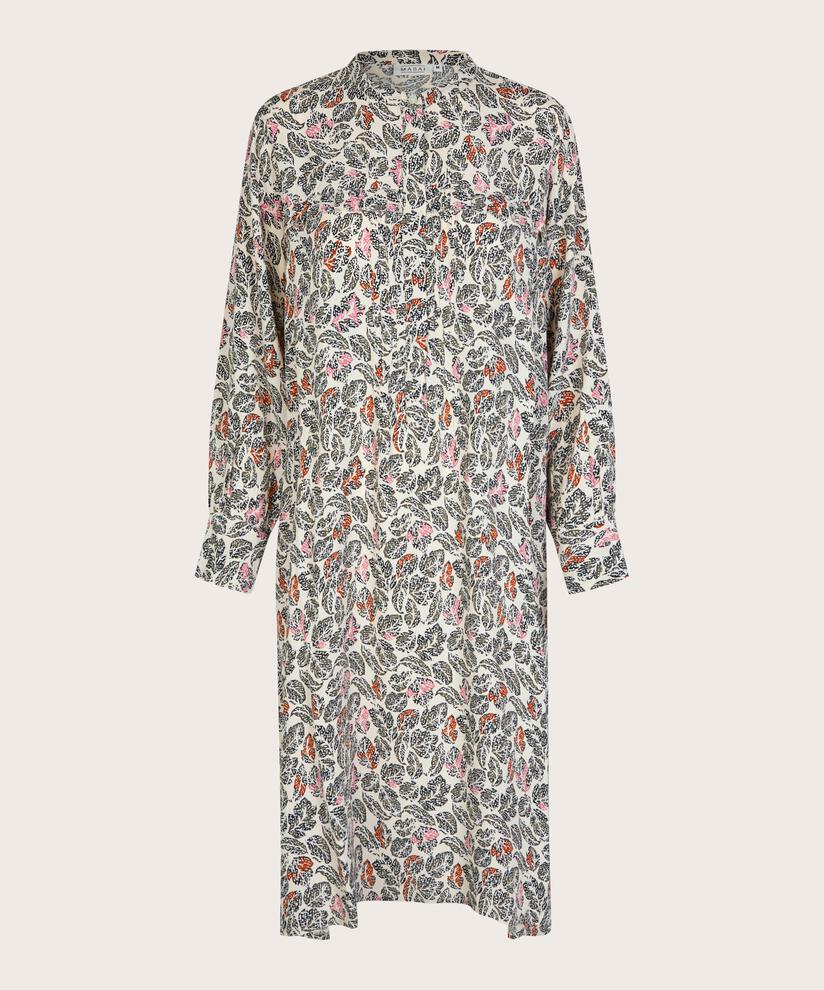 robe en viscose imprimée à manches longues, Sea Turtle