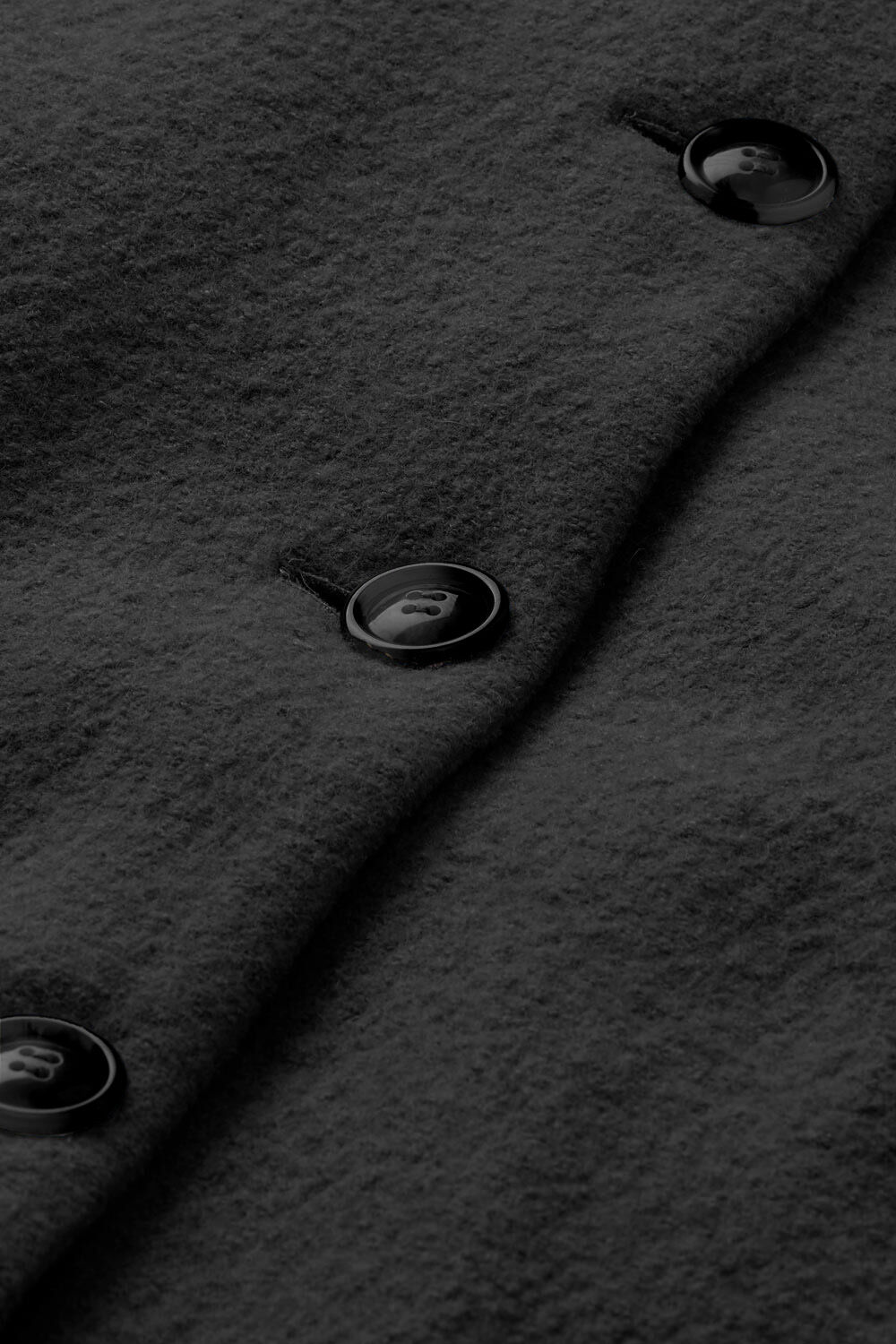 TESSA WOOL COAT, Black