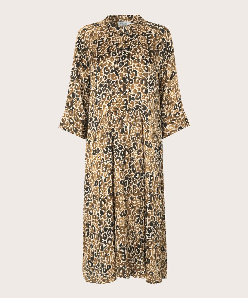 ROBE EN VISCOSE MANCHES TROIS-QUARTS, Plantation