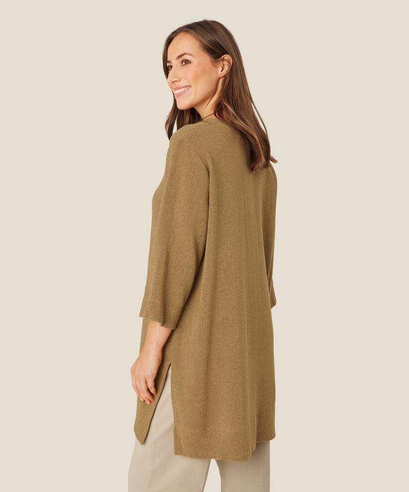 tunique en boucle avec fente latérale, Dull Gold