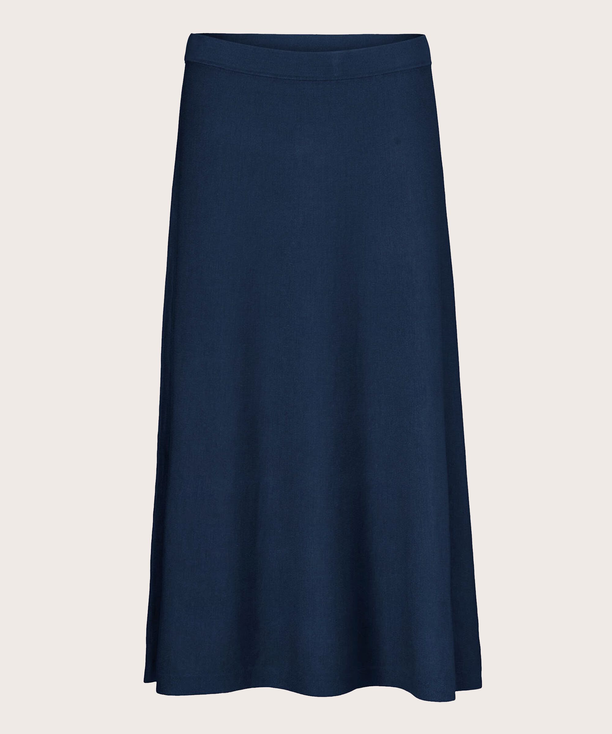 jupe en maille à taille élastique, Navy