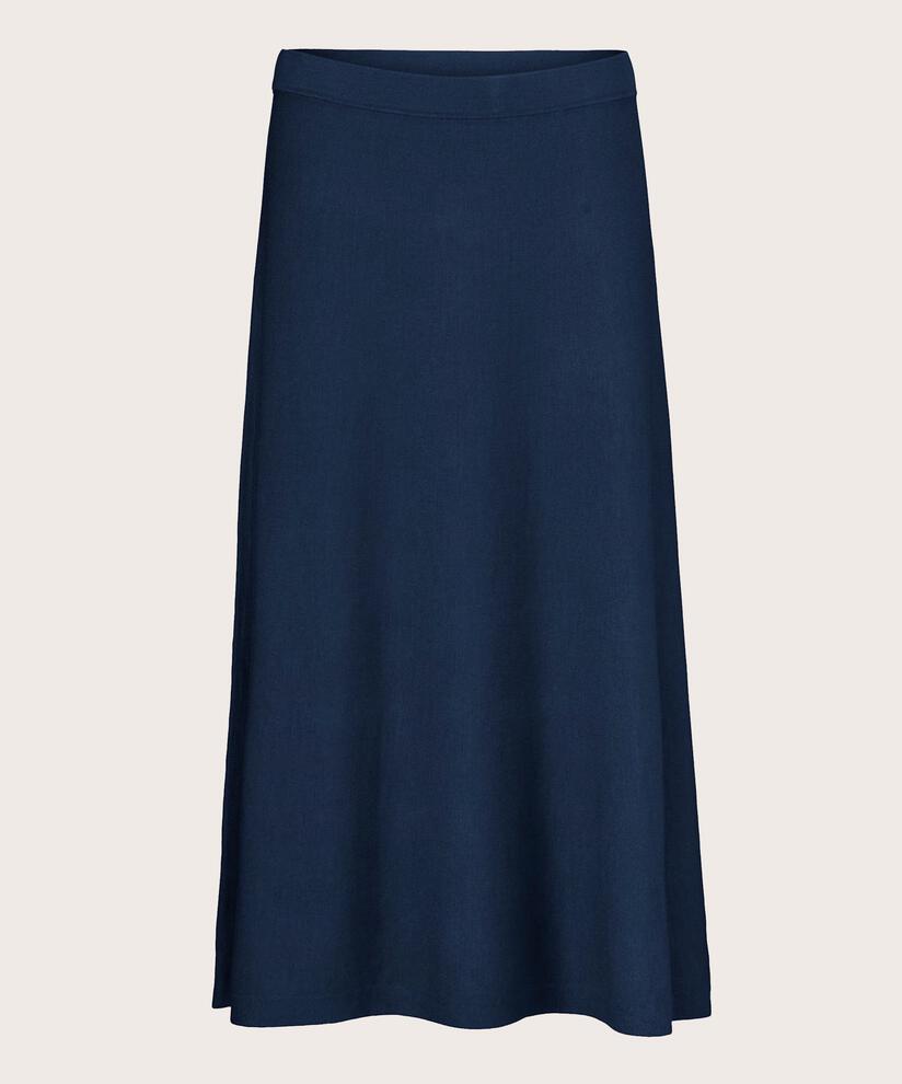 jupe en maille à taille élastique, Navy