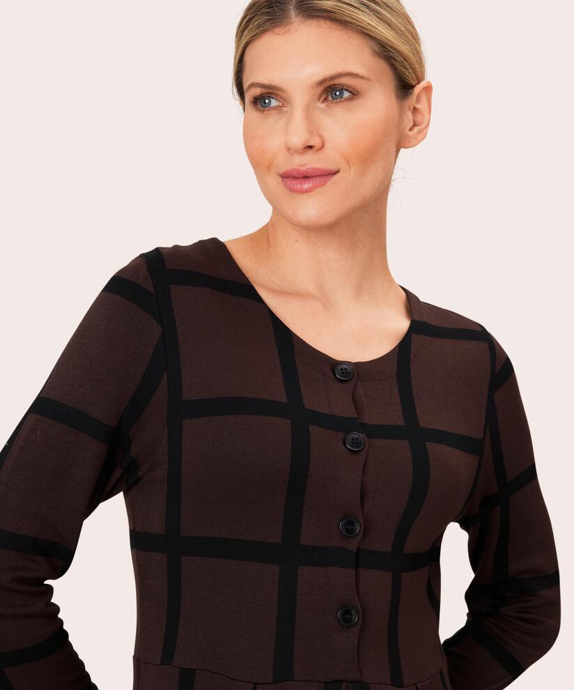 Nilana JERSEY Dress, Coffee Bean