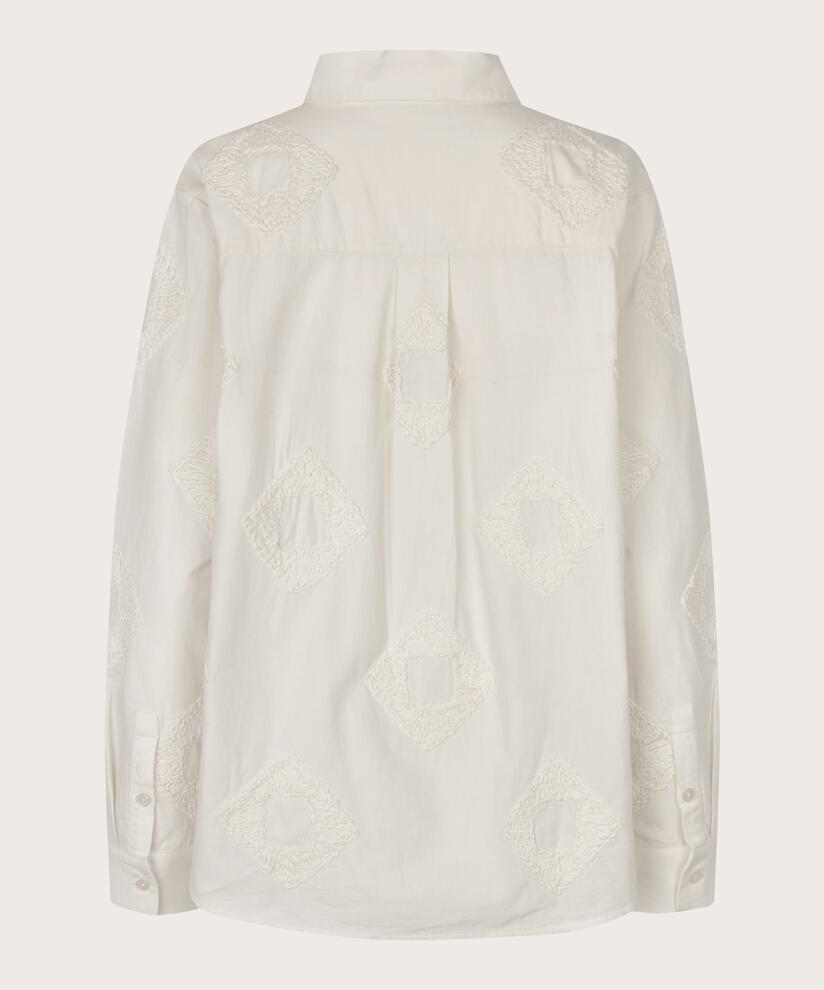 chemise en coton avec détails brodés et poches avant, Jet Stream