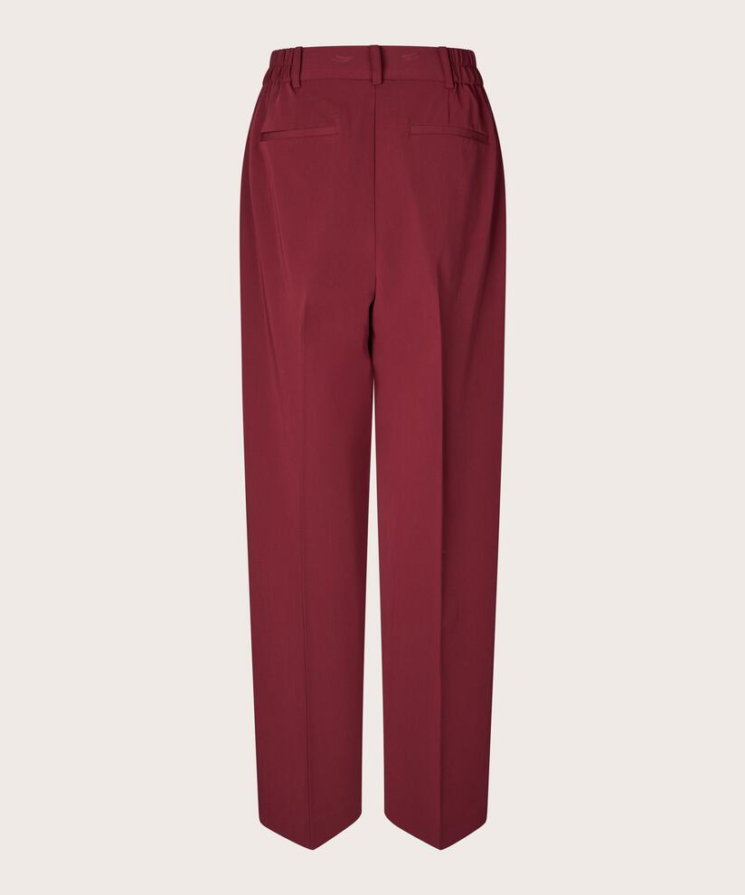 pantalon long classique à plis pressés, Tawny Port