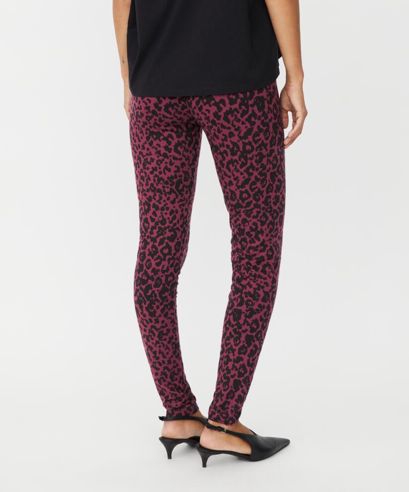 leggings en jersey à imprimé léopard, Tawny Port