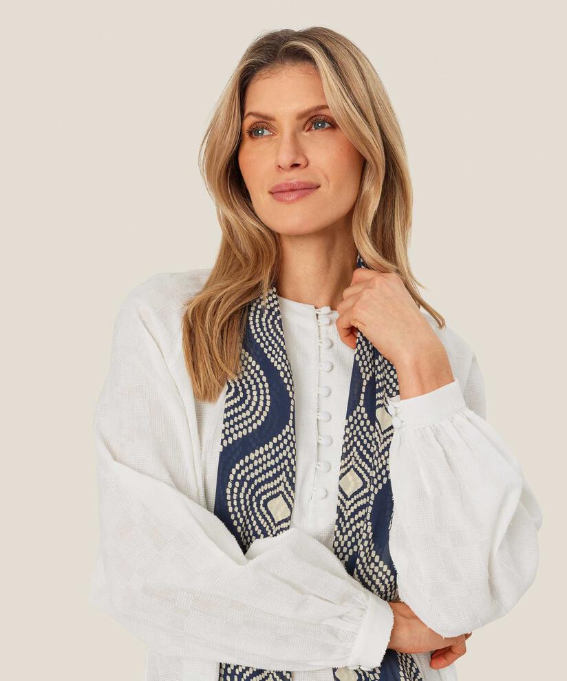 Écharpe En Viscose Imprimée, Mood Indigo