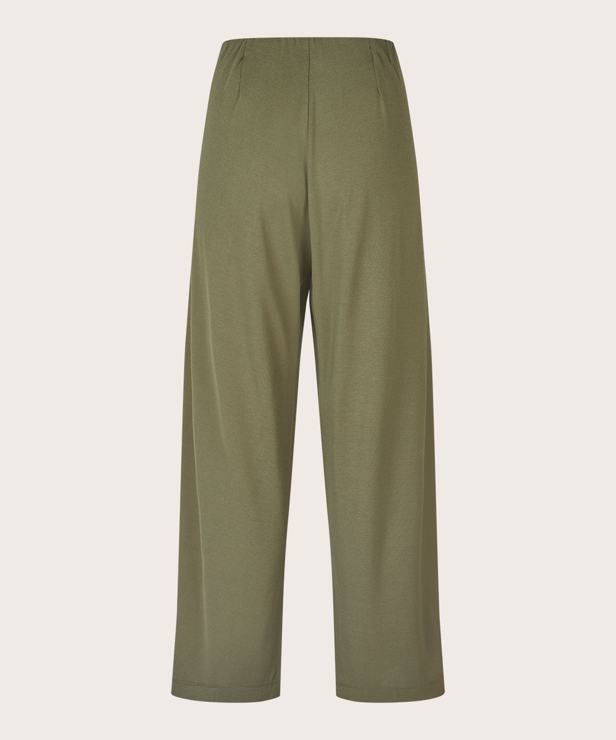 pantalon en jersey avec taille élastique, D. Lichen Green