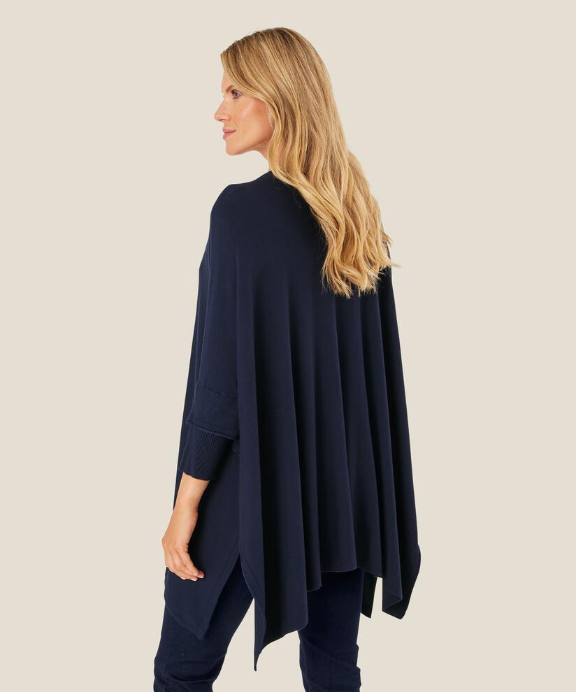 pull en maille oversize à manches étroites, Navy