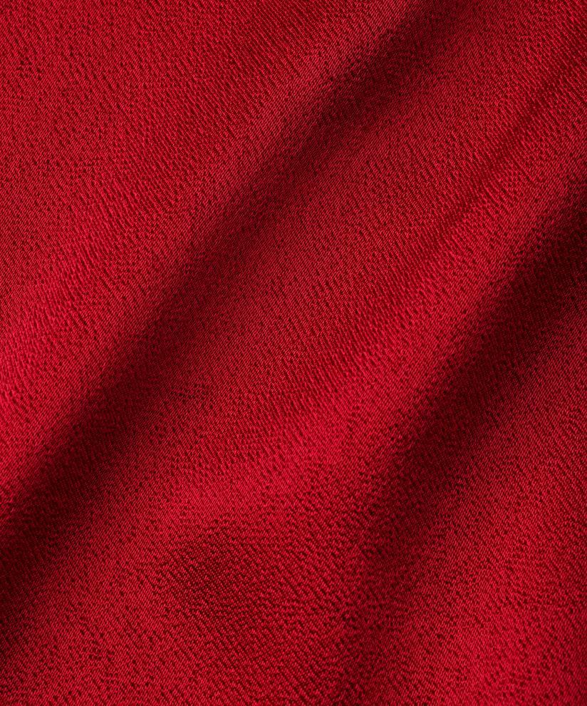 Tunique en satin de viscose avec décolleté en V profond, Red Dahlia