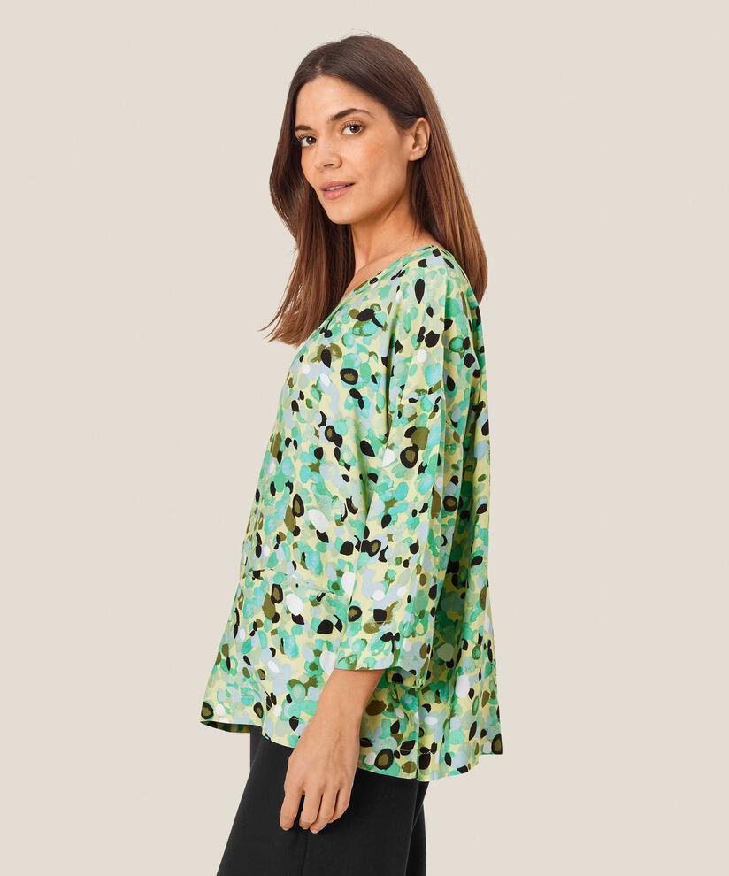 blouse en viscose à motif avec poches devant, Winter Green
