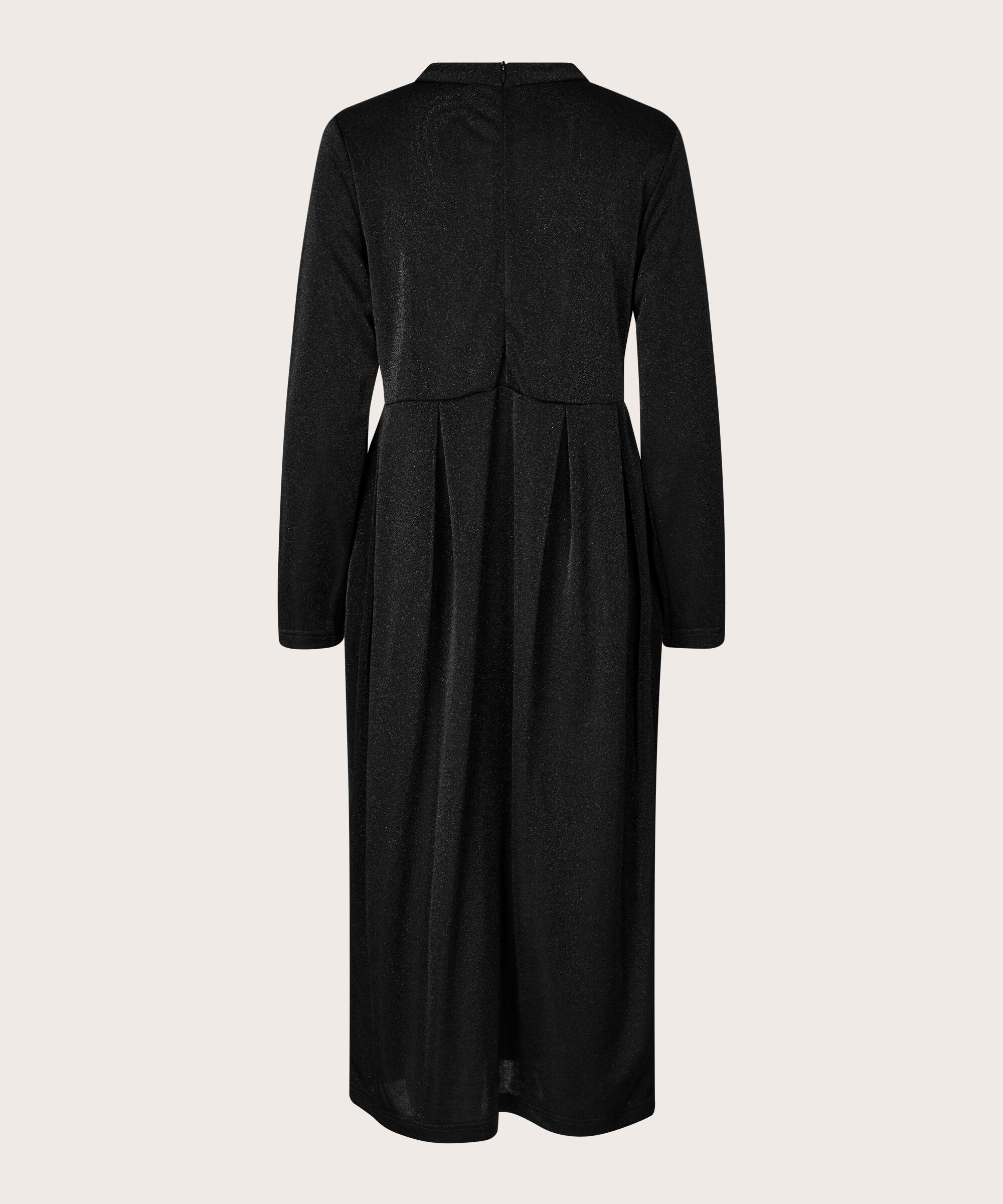 robe en jersey scintillantes effet portefeuille, Black