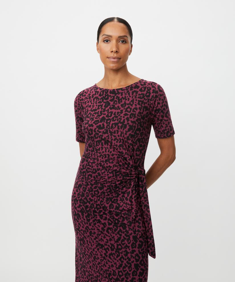 robe en jersey imprimé effet cache-cœur, Tawny Port