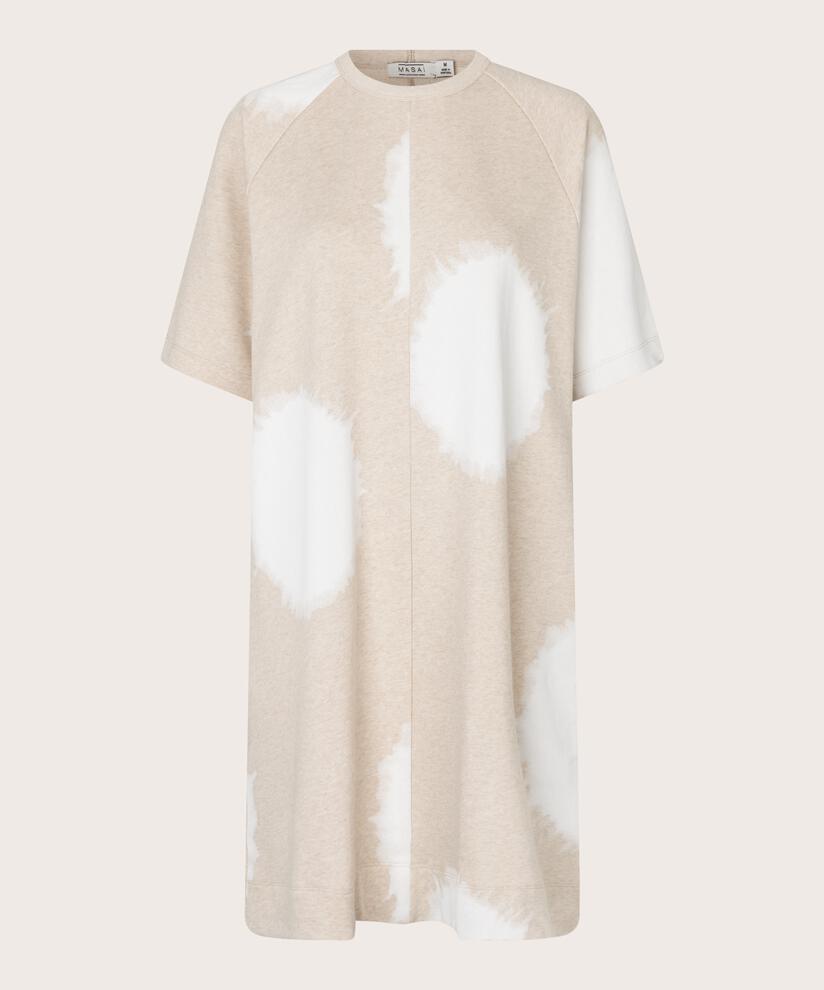 robe sweat avec poches fendues, Beige melange