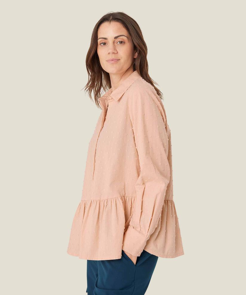 chemise en coton à pois tissés, Shifting Sand