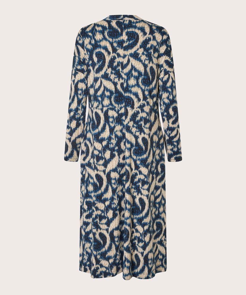 robe en jersey avec col en V et poches fendues, Moonlit Ocean