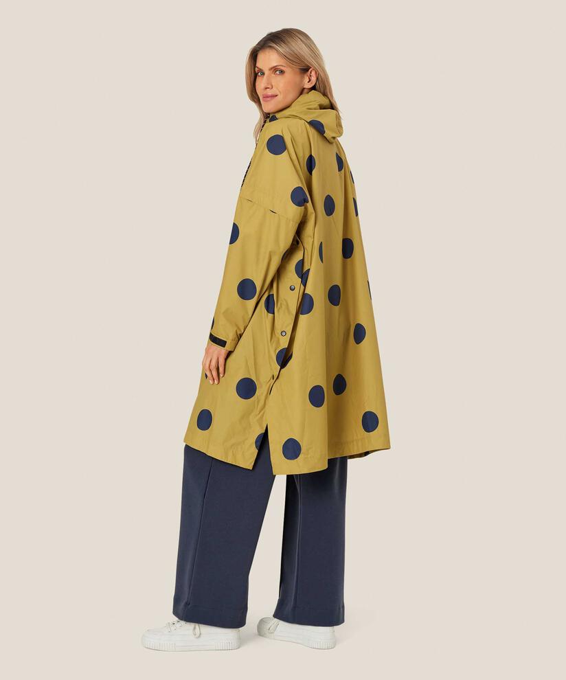 anorak de pluie à pois avec capuche, Burnish Gold