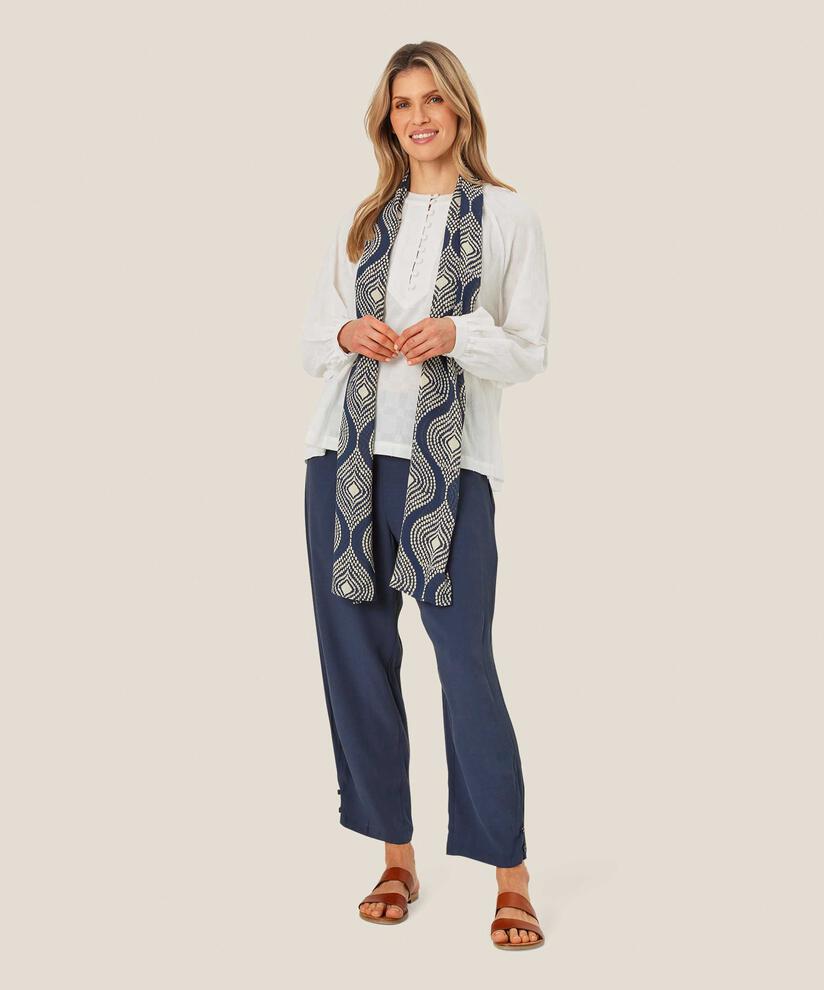 Écharpe En Viscose Imprimée, Mood Indigo