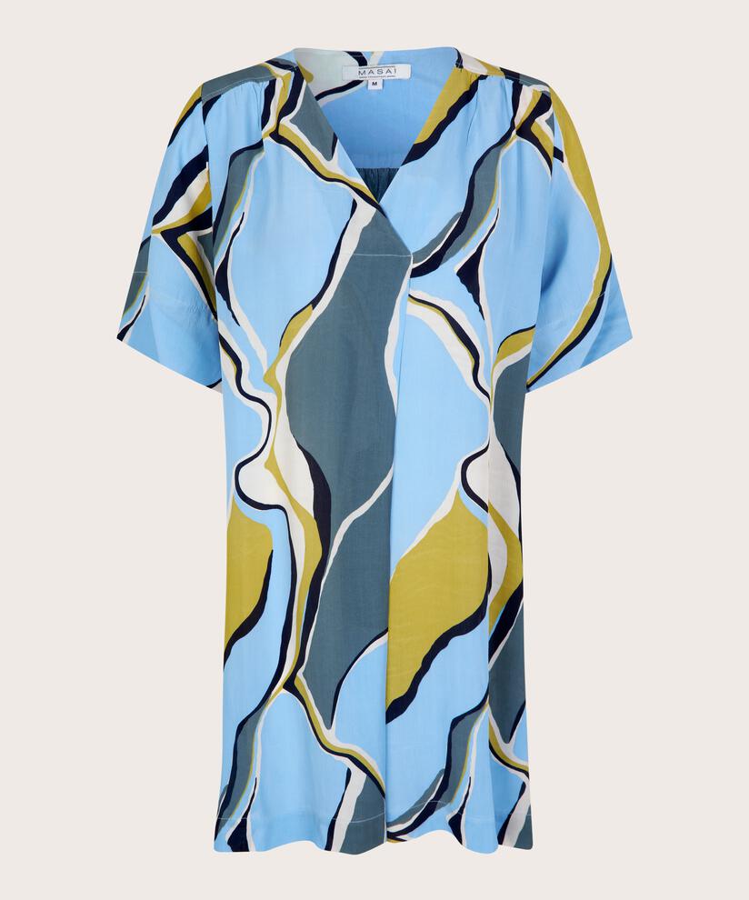 tunique en viscose avec col en V et plis sur le devant, Oasis