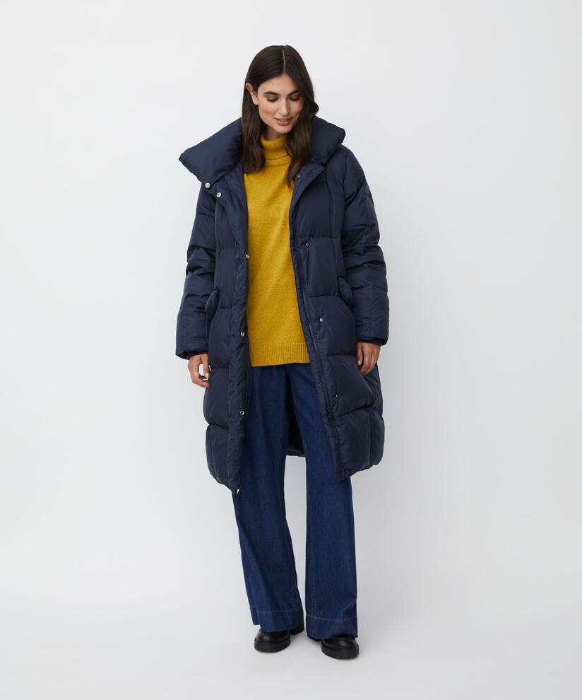 manteau en duvet à col montant, Mood Indigo