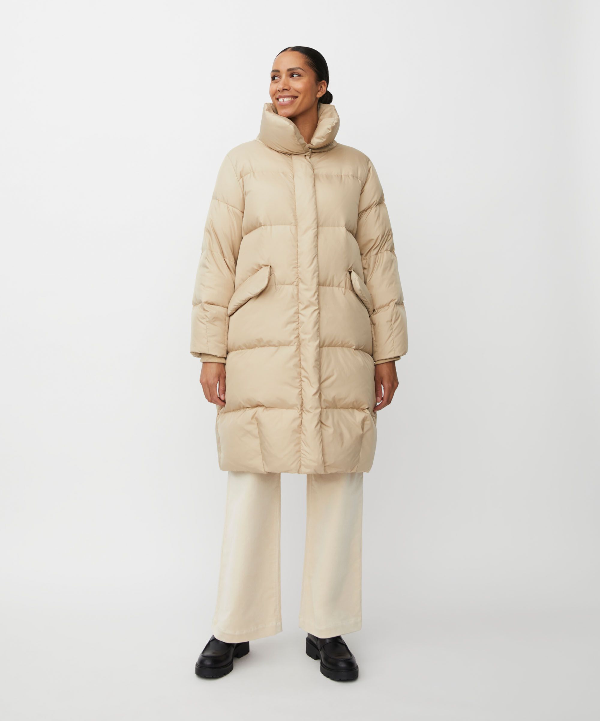manteau en duvet à col montant, Safari